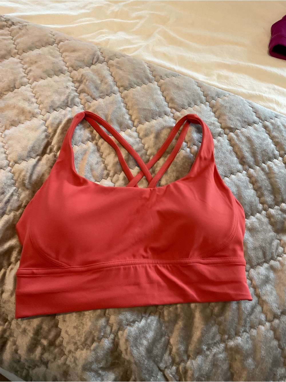 lululemon athletica Coral Crossback Light Support Sports Bra